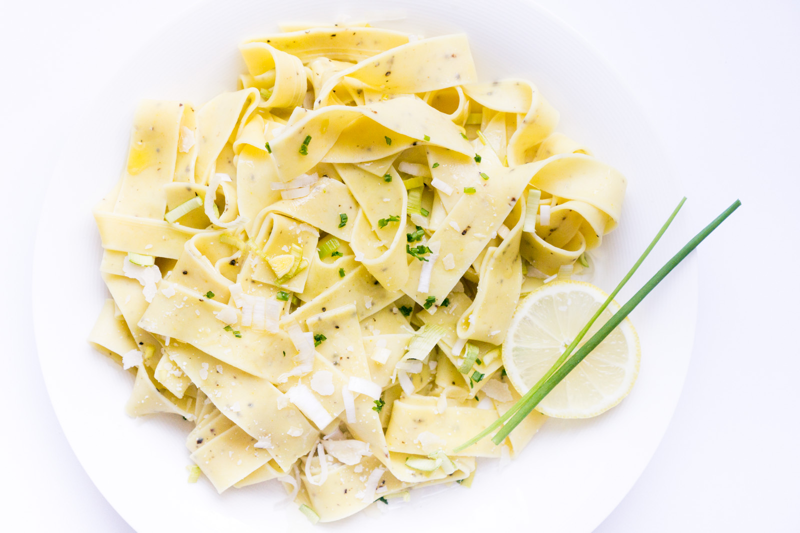 Lemon and Leek Pappardelle Pasta The Chef Charette